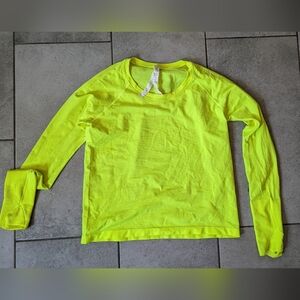 Lululemon Swiftly long sleeve size 12 "highlight yellow"